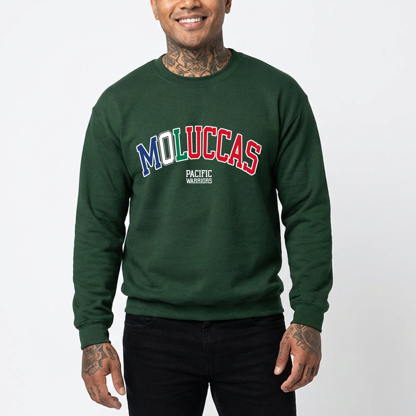 Sweater Moluccas | Dark Green | RMS | Pacific Warriors Clothing Brand