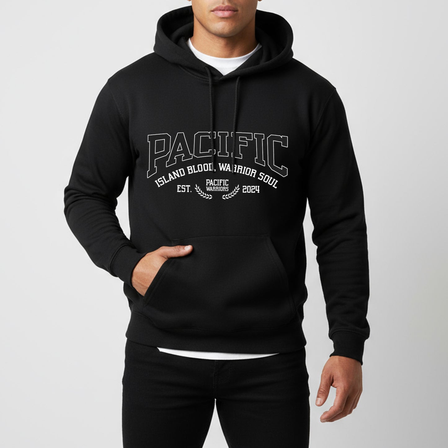 Hoodie Pacific | Black | Pacific Warriors Clothing Brand