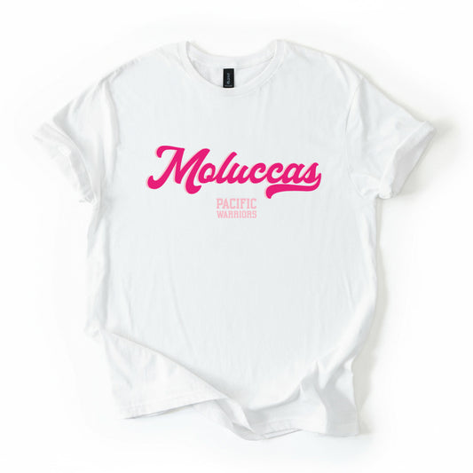 T-Shirt Moluccas Vintage | Special Edition | Neon Pink on White | Pacific Warriors Clothing Brand (kopie)