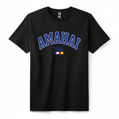 T-Shirt Amahai | Black | Blue | Pacific Warriors Clothing Brand