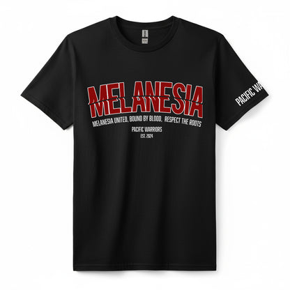 T-Shirt Melanesia | Bordeaux on Black | Pacific Warriors Clothing Brand
