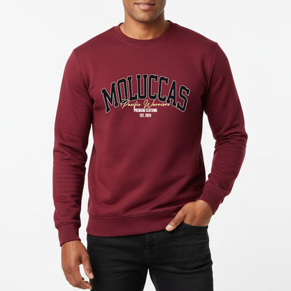Sweater Moluccas | Bordeaux | Black & Cream | Pacific Warriors Clothing Brand