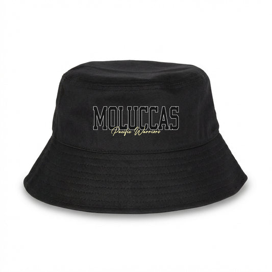 Bucket Hat | Moluccas | Black on Black | Cream | Pacific Warriors Clothing Brand