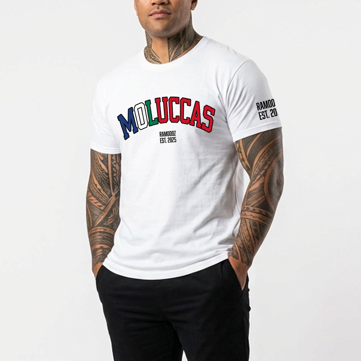 T-Shirt Moluccas | White | RMS | Pacific Warriors Clothing Brand