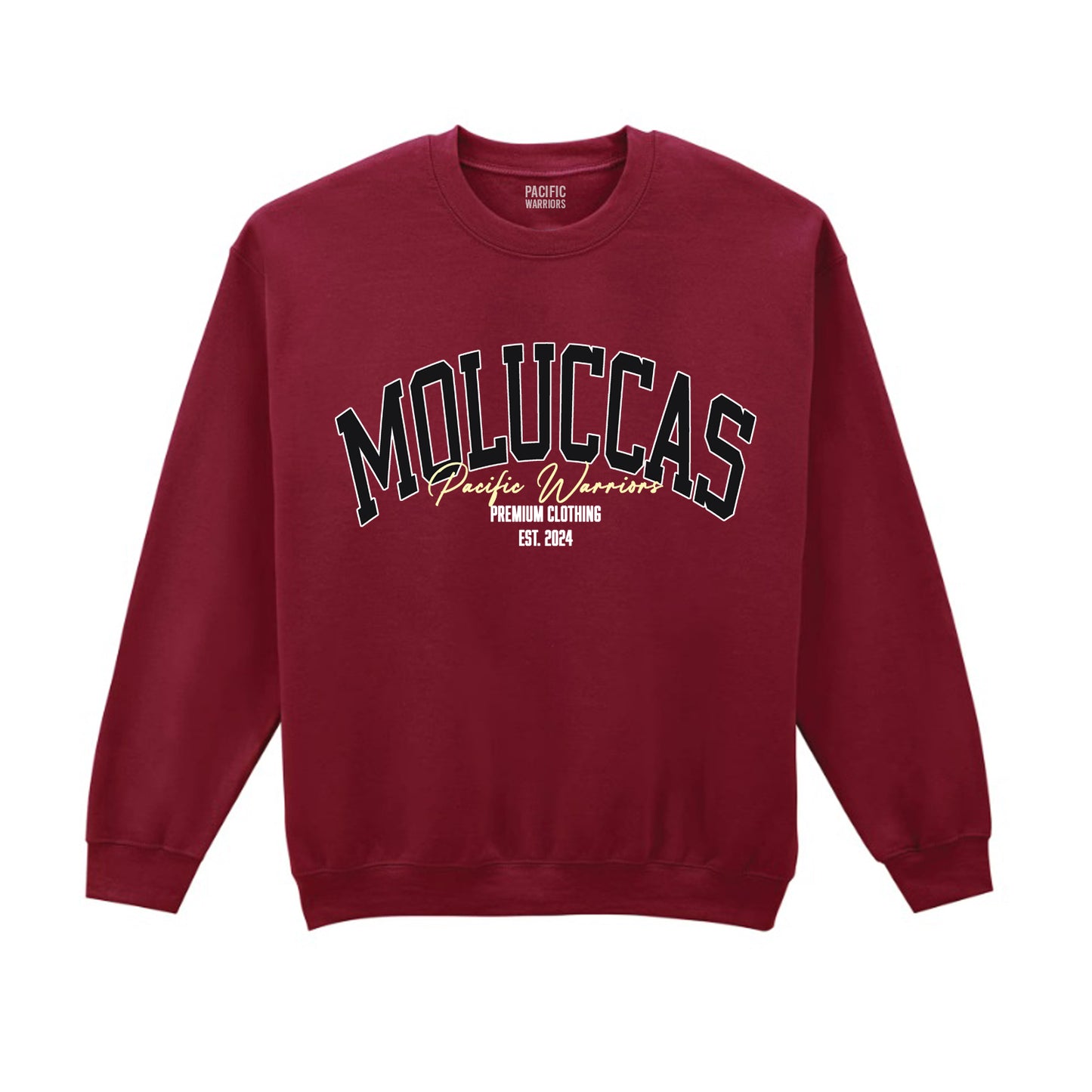 Sweater Moluccas | Bordeaux | Black & Cream | Pacific Warriors Clothing Brand